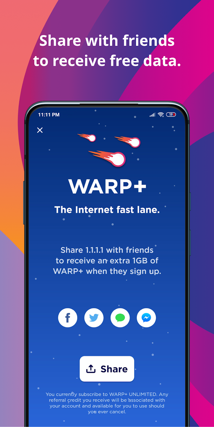  تطبيق 1.1.1.1 + WARP